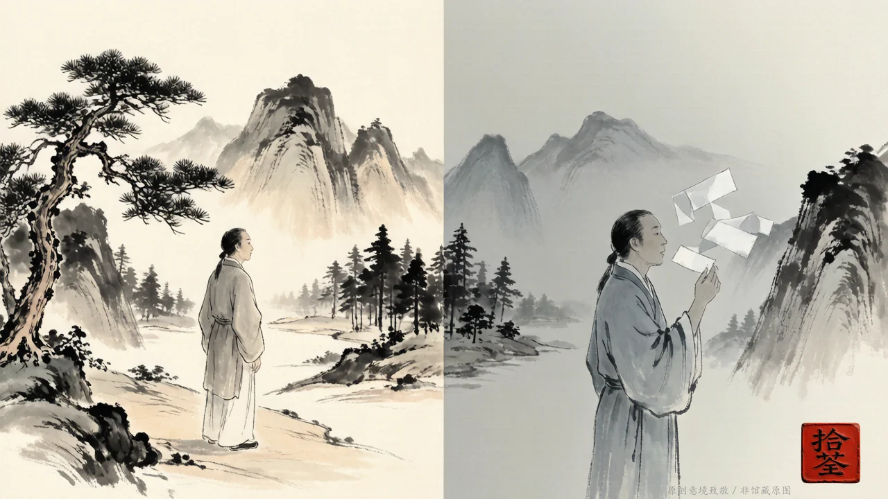 会看与会说 · AI 意境图，非实拍